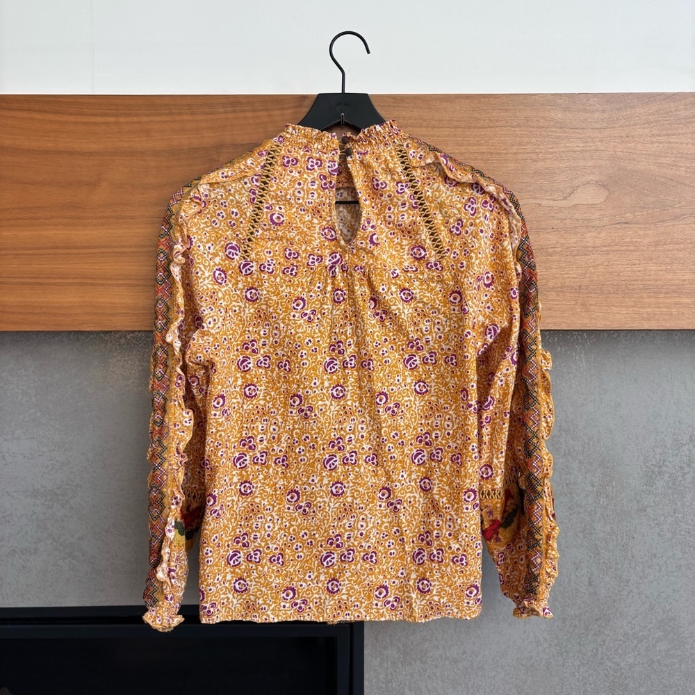 Maeve Goldie Embroidered Blouse, Size 2 - Picture 13 of 16